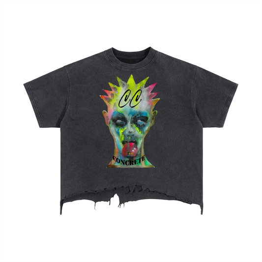 “GRAFFITIED” FACE TEE